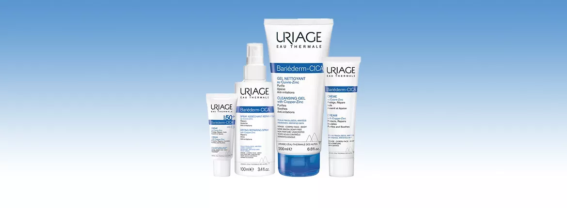 Медь и цинк Cu-Zn в косметике Uriage Bariéderm-Cica для раздражённой кожи