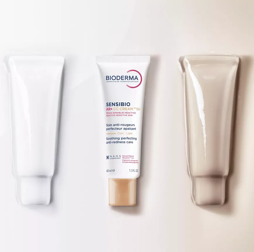 Биодерма Сенсибио AR+ SPF50+ Успокаивающий СС крем для чувствительной кожи 
